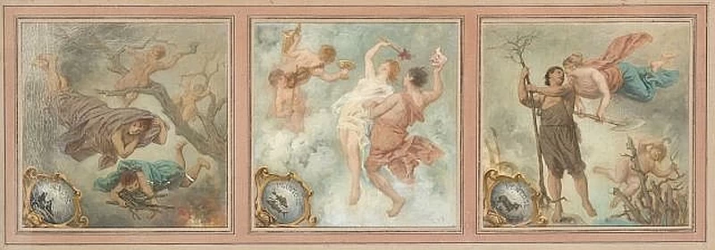 Frederic Theodore Lix - allegorie che rappresentano i mesi dell'anno 2